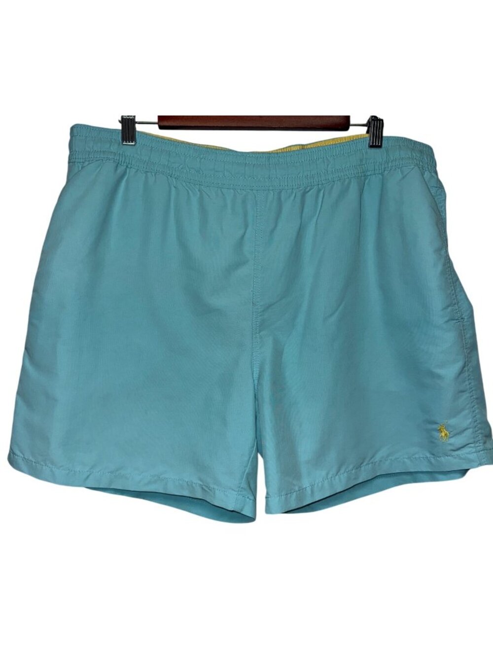 Polo Ralph Lauren Mens Turquoise Swim Shorts XL Mesh Lining Elastic Waistband